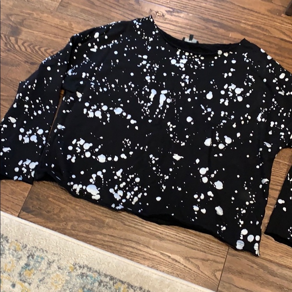 Paint splattered sweatshirt